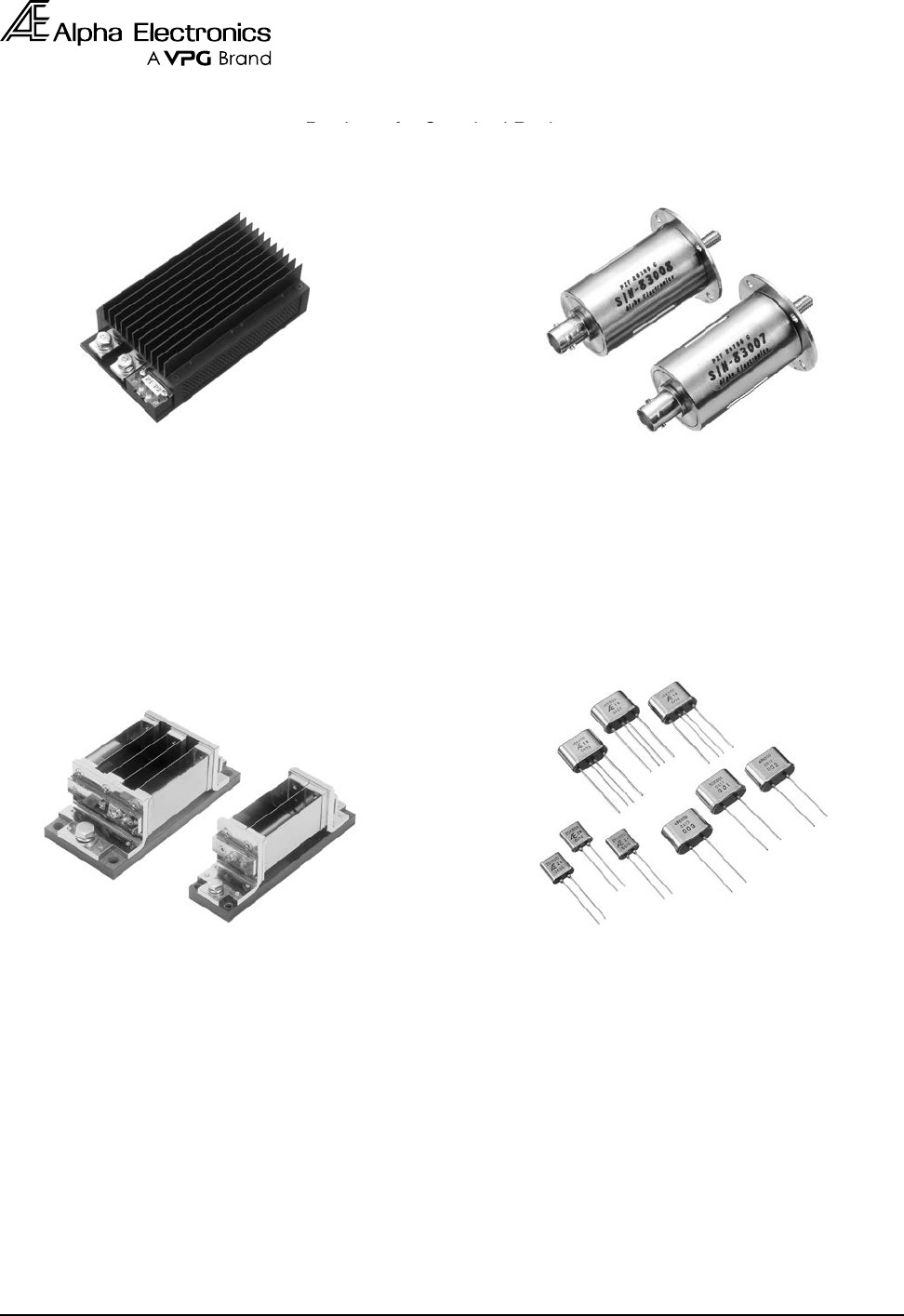 Standard Resistors Series Catalog Datasheet by Vishay Foil Resistors