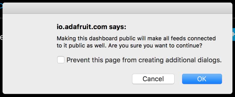 Click the OK button to confirm