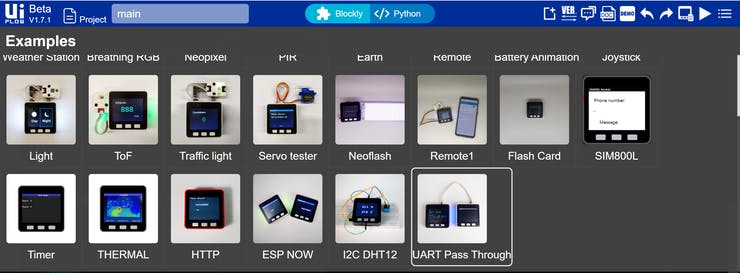 UART Pass Through Demo in UIFlow